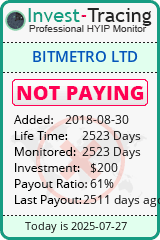 Monitored by Invest-Tracing.com HYIP Monitor-Invest-Tracing.com