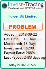 Monitored by Invest-Tracing.com HYIP Monitor-Invest-Tracing.com