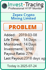 Monitored by Invest-Tracing.com HYIP Monitor-Invest-Tracing.com