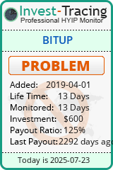 Monitored by Invest-Tracing.com HYIP Monitor-Invest-Tracing.com