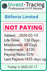 Monitored by Invest-Tracing.com HYIP Monitor-Invest-Tracing.com
