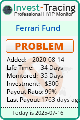 Monitored by Invest-Tracing.com HYIP Monitor-Invest-Tracing.com
