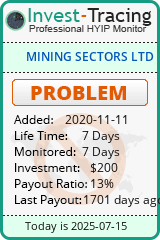 Monitored by Invest-Tracing.com HYIP Monitor-Invest-Tracing.com