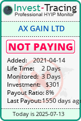 Monitored by Invest-Tracing.com HYIP Monitor-Invest-Tracing.com