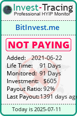 Monitored by Invest-Tracing.com HYIP Monitor-Invest-Tracing.com