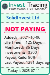 Monitored by Invest-Tracing.com HYIP Monitor-Invest-Tracing.com