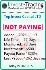 Monitored by Invest-Tracing.com HYIP Monitor-Invest-Tracing.com