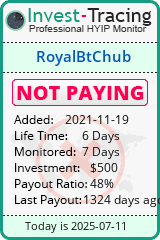 Monitored by Invest-Tracing.com HYIP Monitor-Invest-Tracing.com