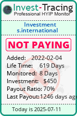 Monitored by Invest-Tracing.com HYIP Monitor-Invest-Tracing.com
