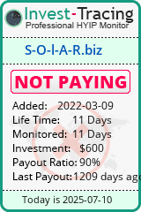 Monitored by Invest-Tracing.com HYIP Monitor-Invest-Tracing.com