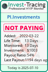 Monitored by Invest-Tracing.com HYIP Monitor-Invest-Tracing.com