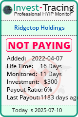Monitored by Invest-Tracing.com HYIP Monitor-Invest-Tracing.com