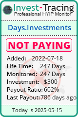 Monitored by Invest-Tracing.com HYIP Monitor-Invest-Tracing.com
