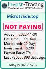 Monitored by Invest-Tracing.com HYIP Monitor-Invest-Tracing.com