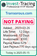 Monitored by Invest-Tracing.com HYIP Monitor-Invest-Tracing.com