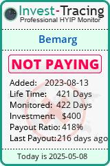Monitored by Invest-Tracing.com HYIP Monitor-Invest-Tracing.com