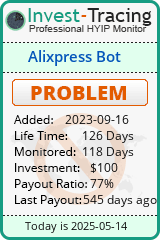 Monitored by Invest-Tracing.com HYIP Monitor-Invest-Tracing.com
