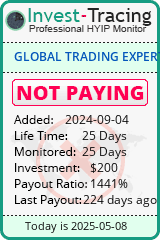 Monitored by Invest-Tracing.com HYIP Monitor-Invest-Tracing.com