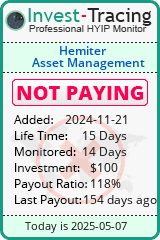 Monitored by Invest-Tracing.com HYIP Monitor-Invest-Tracing.com