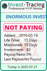 Monitored by Invest-Tracing.com HYIP Monitor-Invest-Tracing.com