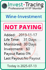 Monitored by Invest-Tracing.com HYIP Monitor-Invest-Tracing.com