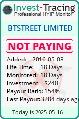 Monitored by Invest-Tracing.com HYIP Monitor-Invest-Tracing.com