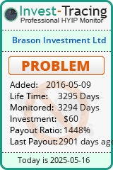 Monitored by Invest-Tracing.com HYIP Monitor-Invest-Tracing.com
