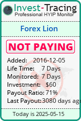 Monitored by Invest-Tracing.com HYIP Monitor-Invest-Tracing.com