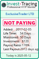 Monitored by Invest-Tracing.com HYIP Monitor-Invest-Tracing.com