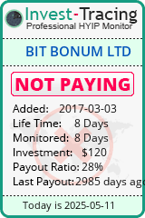 Monitored by Invest-Tracing.com HYIP Monitor-Invest-Tracing.com