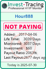Monitored by Invest-Tracing.com HYIP Monitor-Invest-Tracing.com