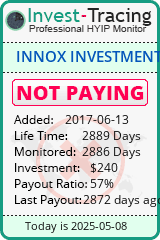 Monitored by Invest-Tracing.com HYIP Monitor-Invest-Tracing.com