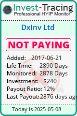 Monitored by Invest-Tracing.com HYIP Monitor-Invest-Tracing.com