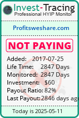 Monitored by Invest-Tracing.com HYIP Monitor-Invest-Tracing.com