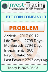 Monitored by Invest-Tracing.com HYIP Monitor-Invest-Tracing.com