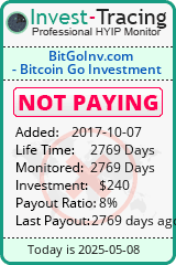 Monitored by Invest-Tracing.com HYIP Monitor-Invest-Tracing.com
