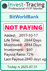 Monitored by Invest-Tracing.com HYIP Monitor-Invest-Tracing.com