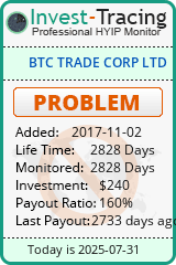 Monitored by Invest-Tracing.com HYIP Monitor-Invest-Tracing.com