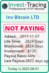 Monitored by Invest-Tracing.com HYIP Monitor-Invest-Tracing.com