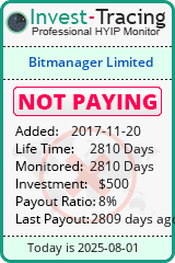 Monitored by Invest-Tracing.com HYIP Monitor-Invest-Tracing.com