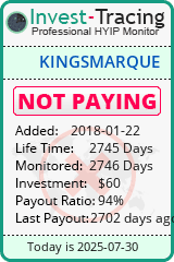 Monitored by Invest-Tracing.com HYIP Monitor-Invest-Tracing.com